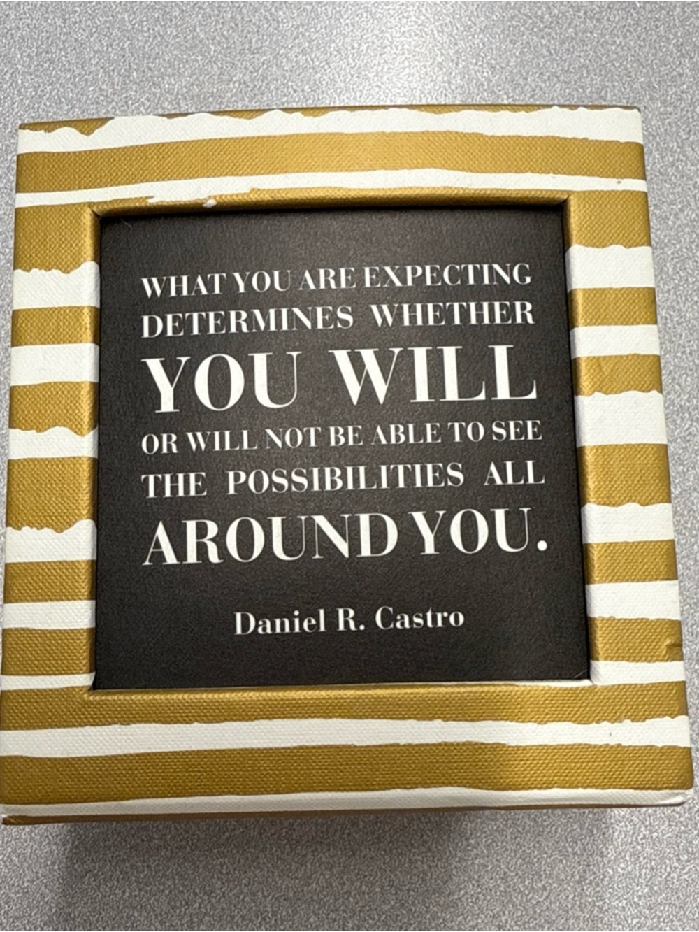 Daily Inspirational Quotes In Gold Box Green-inspired.com gold Office Decor